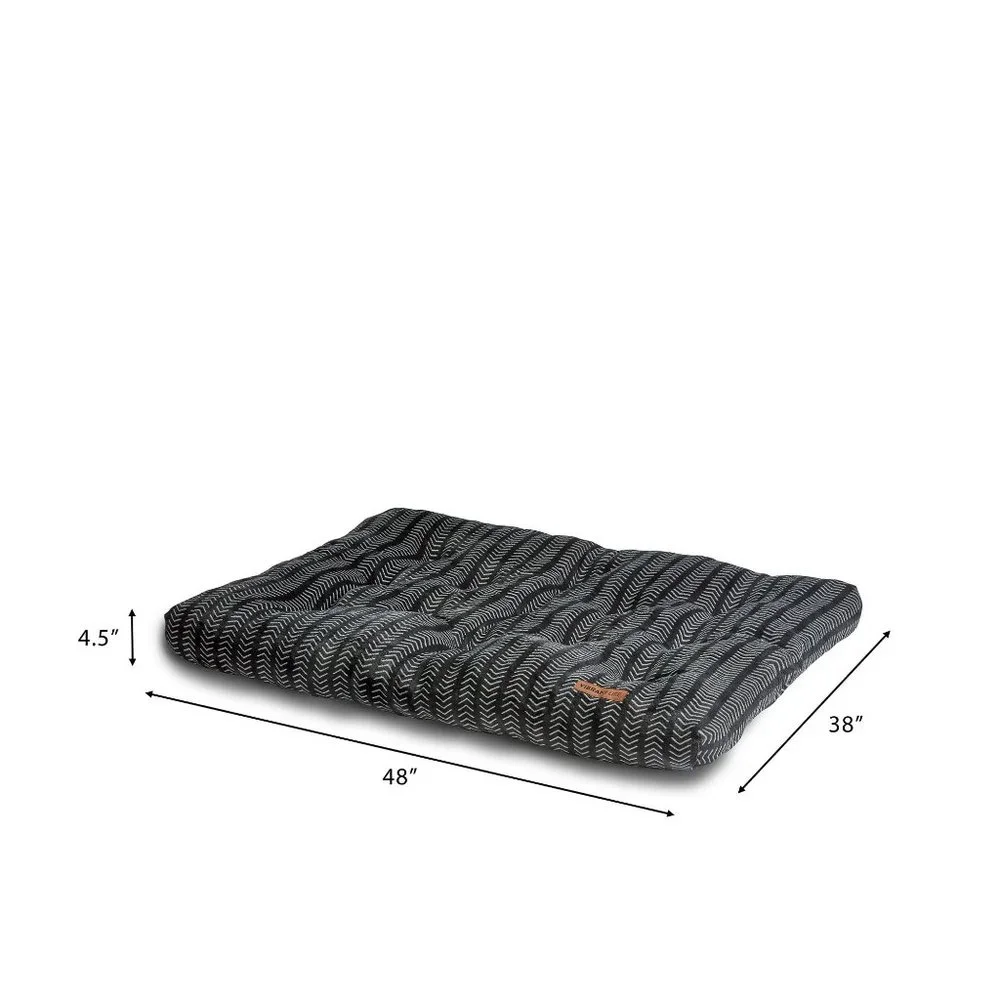 Tufted Pillow Pet Bed, Extral Large, Black, 38